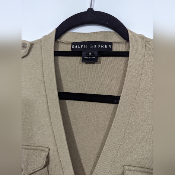 Ralph Lauren Army Inspired Vintage Cardigan Size: M - Picture 10 of 11